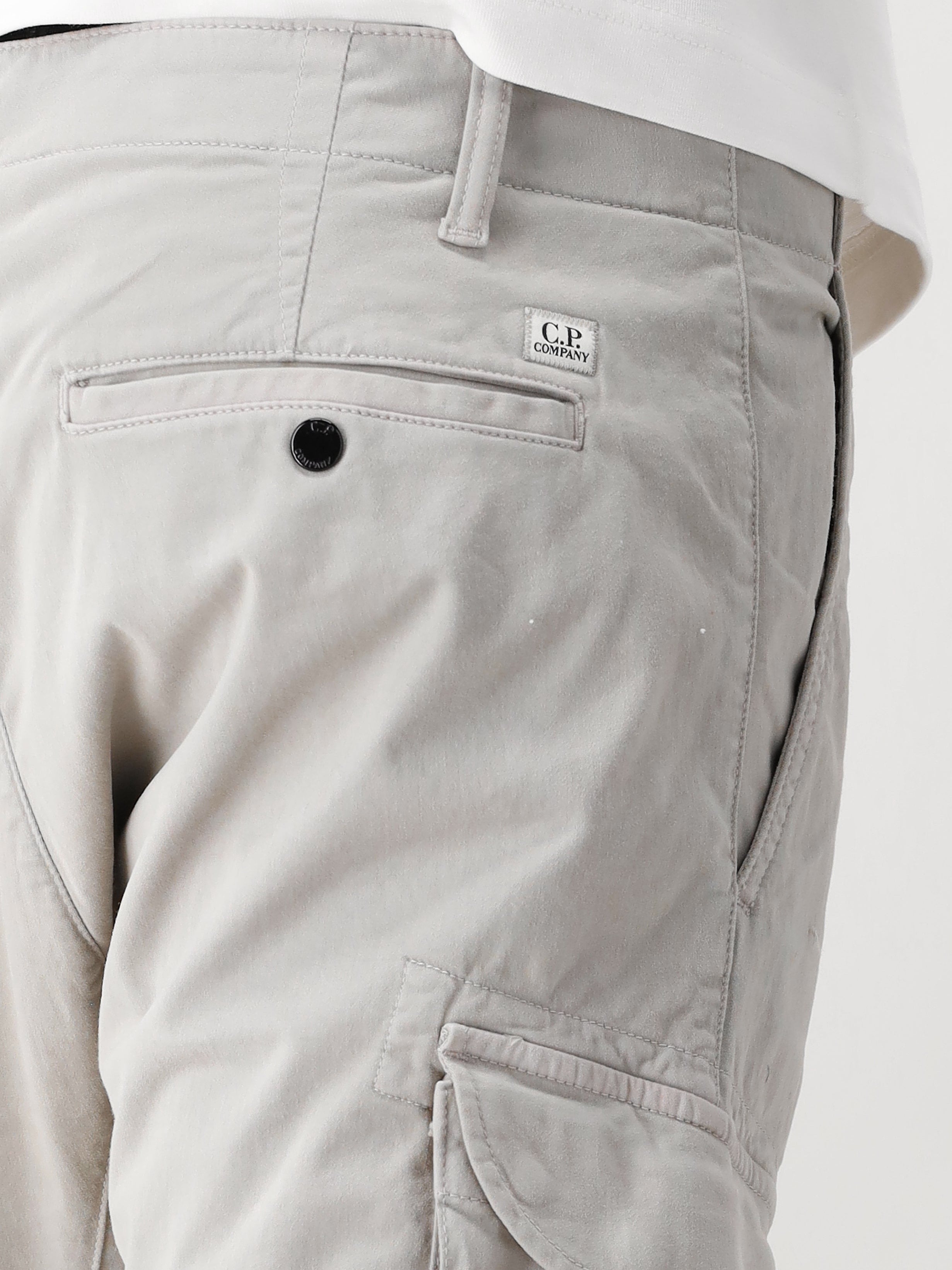 C.P. Company Cargobroek Grijs Stretch Satin