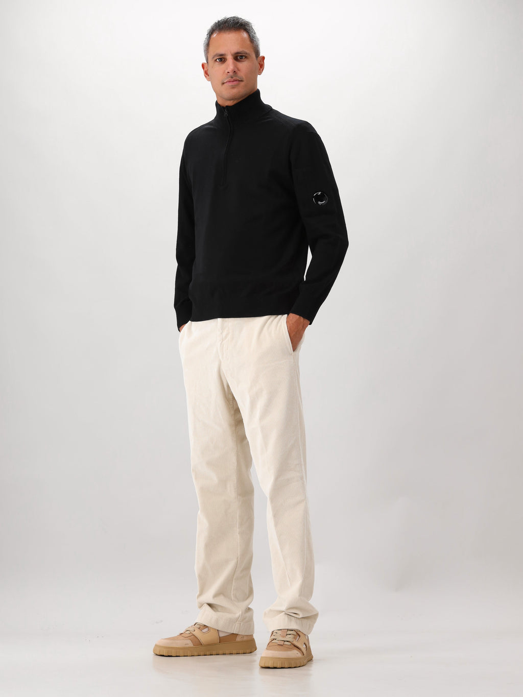 C.P. Company Trui Zwart Polo Collar