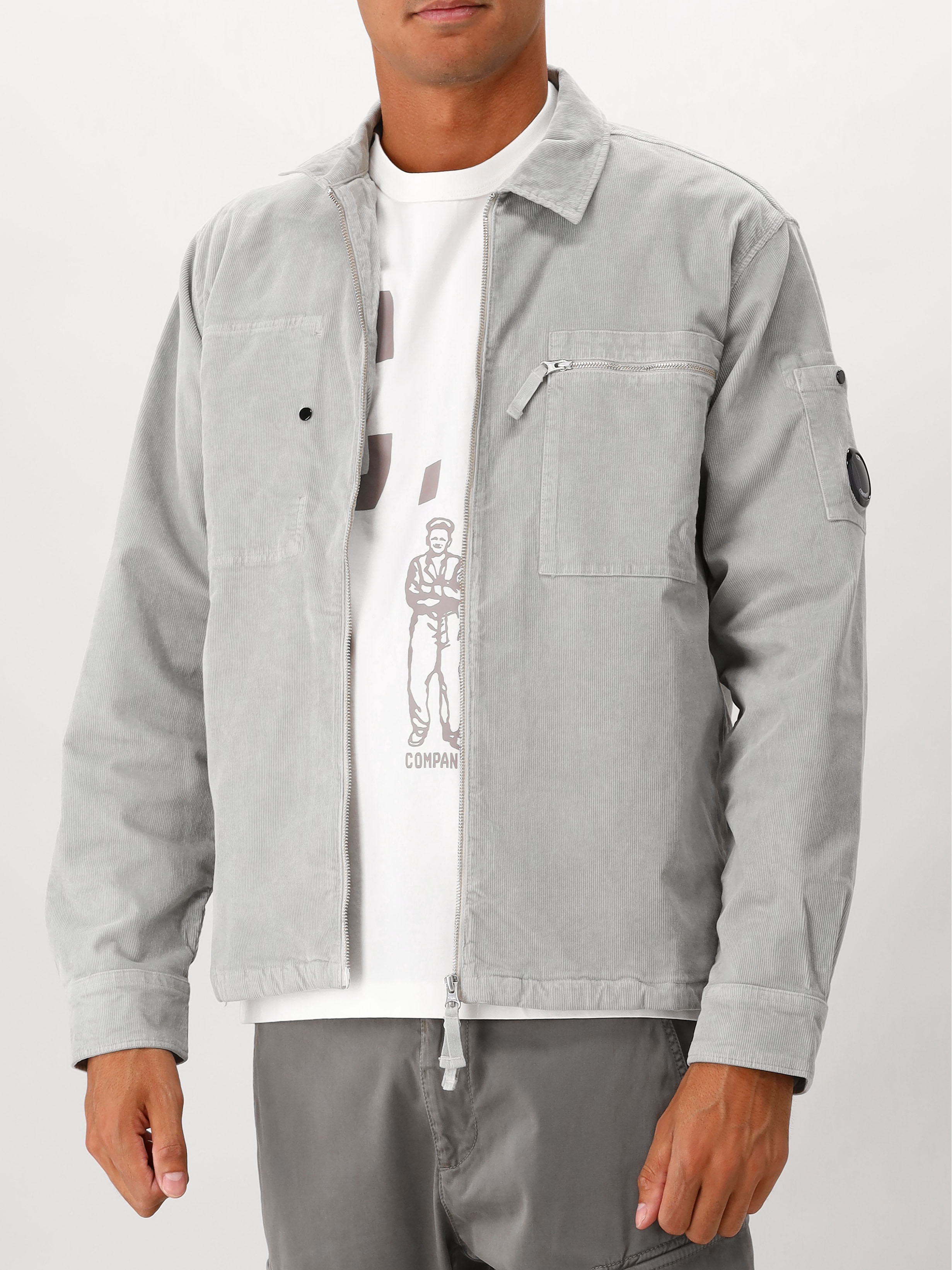 C.P. Company Overshirt Grijs Corduroy