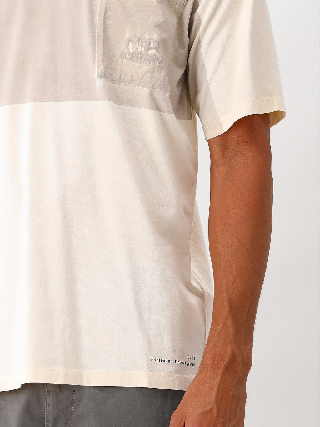 C.P. Company T-shirt Beige Jersey 24/1 Printed