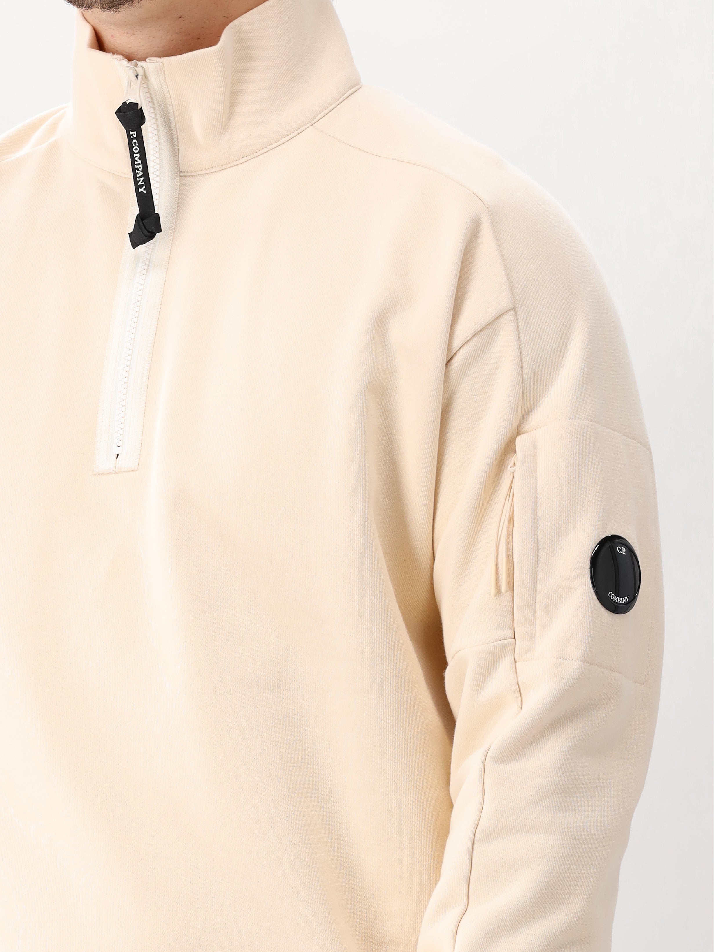 C.P. Company Sweater Beige Half Zip