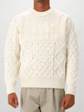 C.P. Company Gebreide Trui Wit Wool Soft Shetland