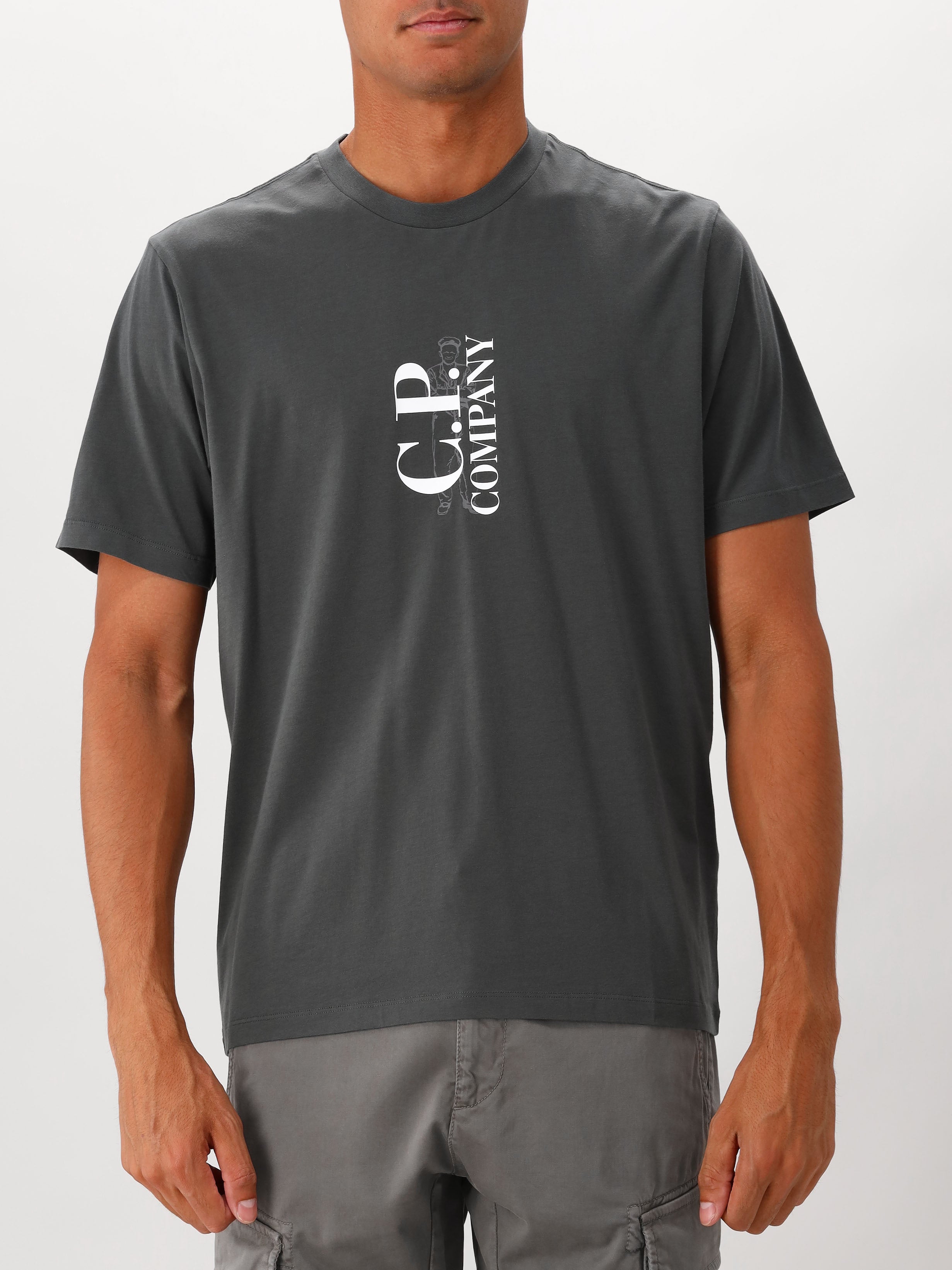 C.P. Company T-shirt Grijs Jersey 30/1