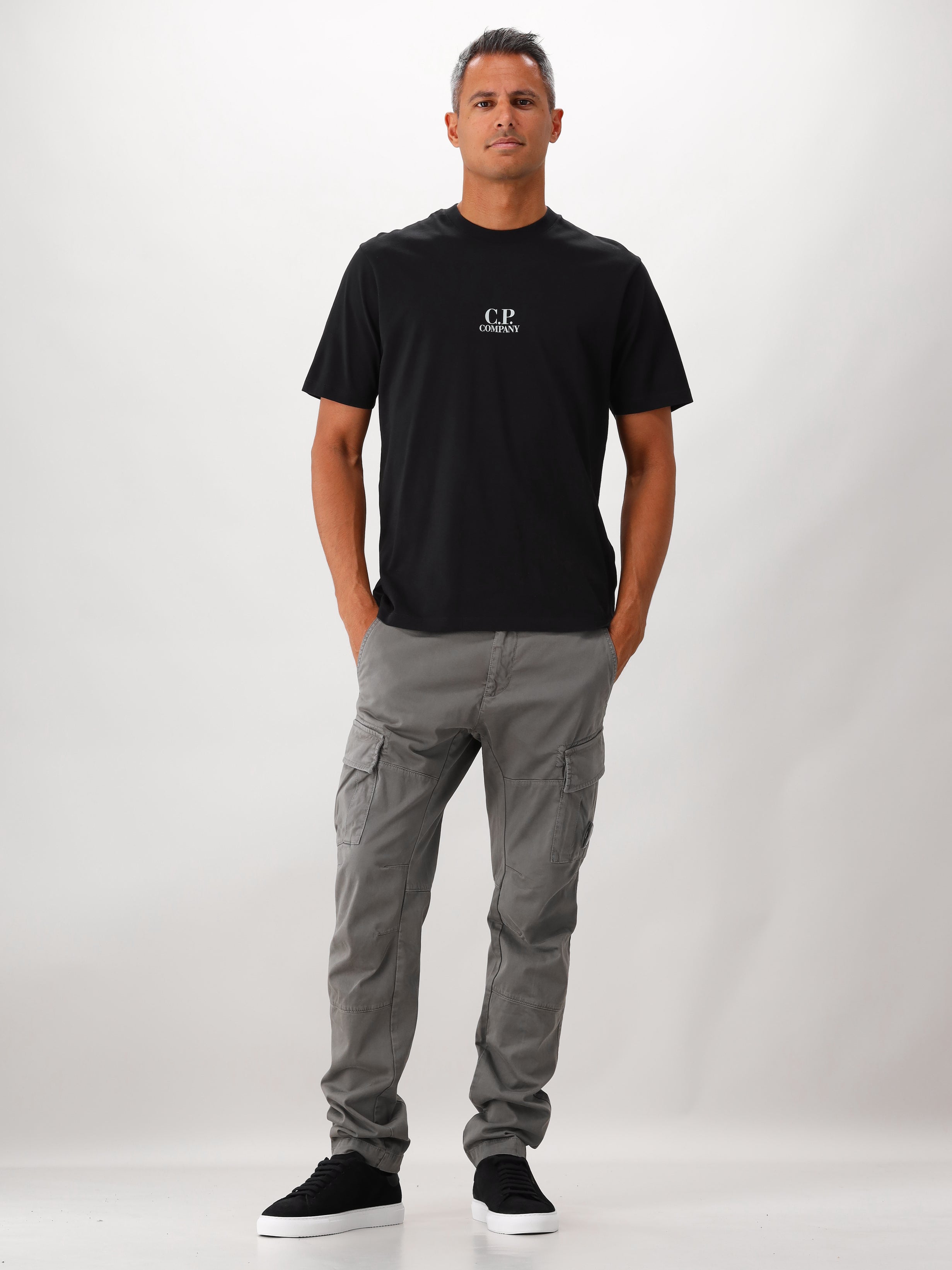 C.P. Company T-shirt Zwart Jersey 30/1