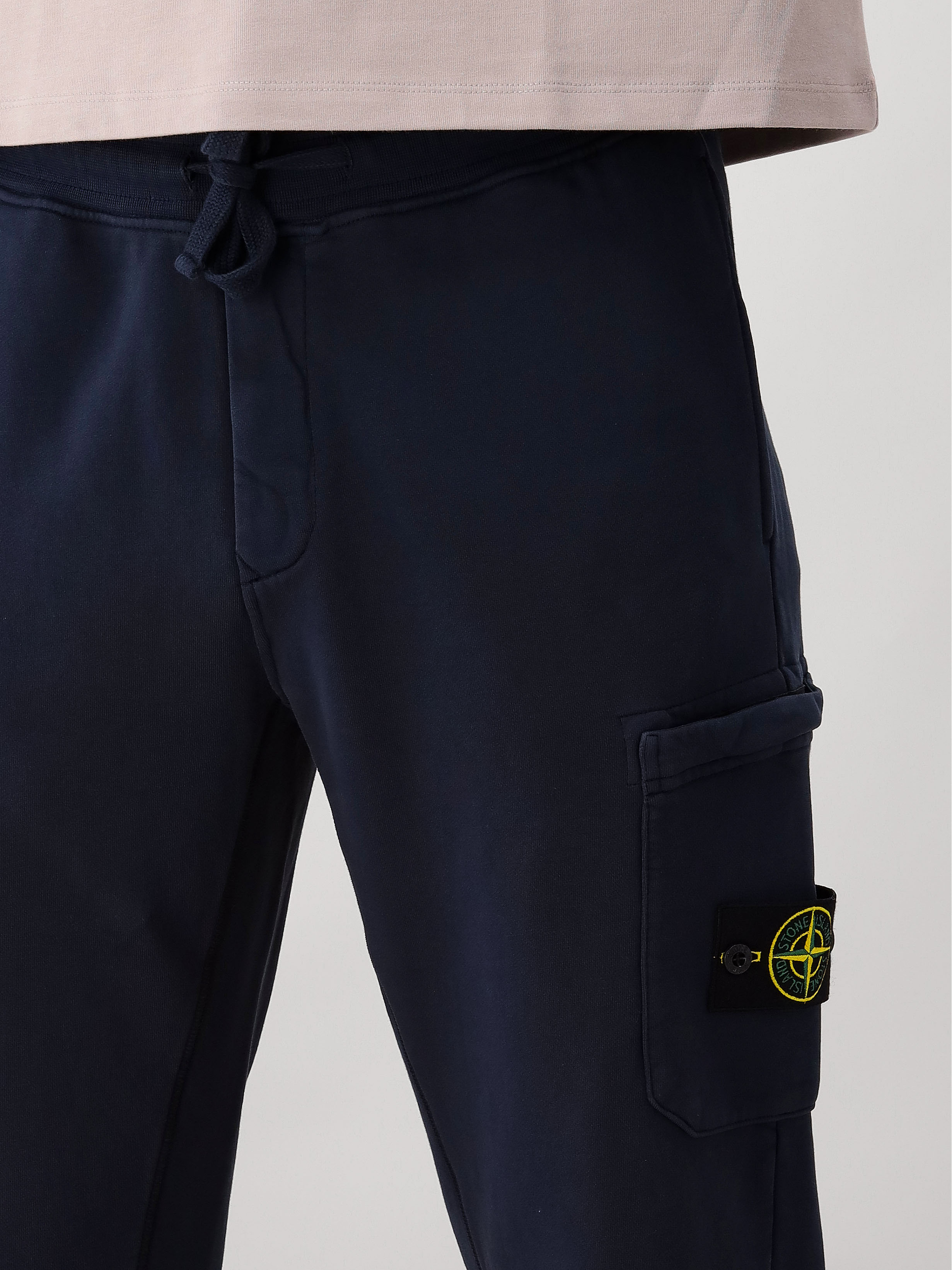 Stone Island Broek Blauw Felpa Pantalone