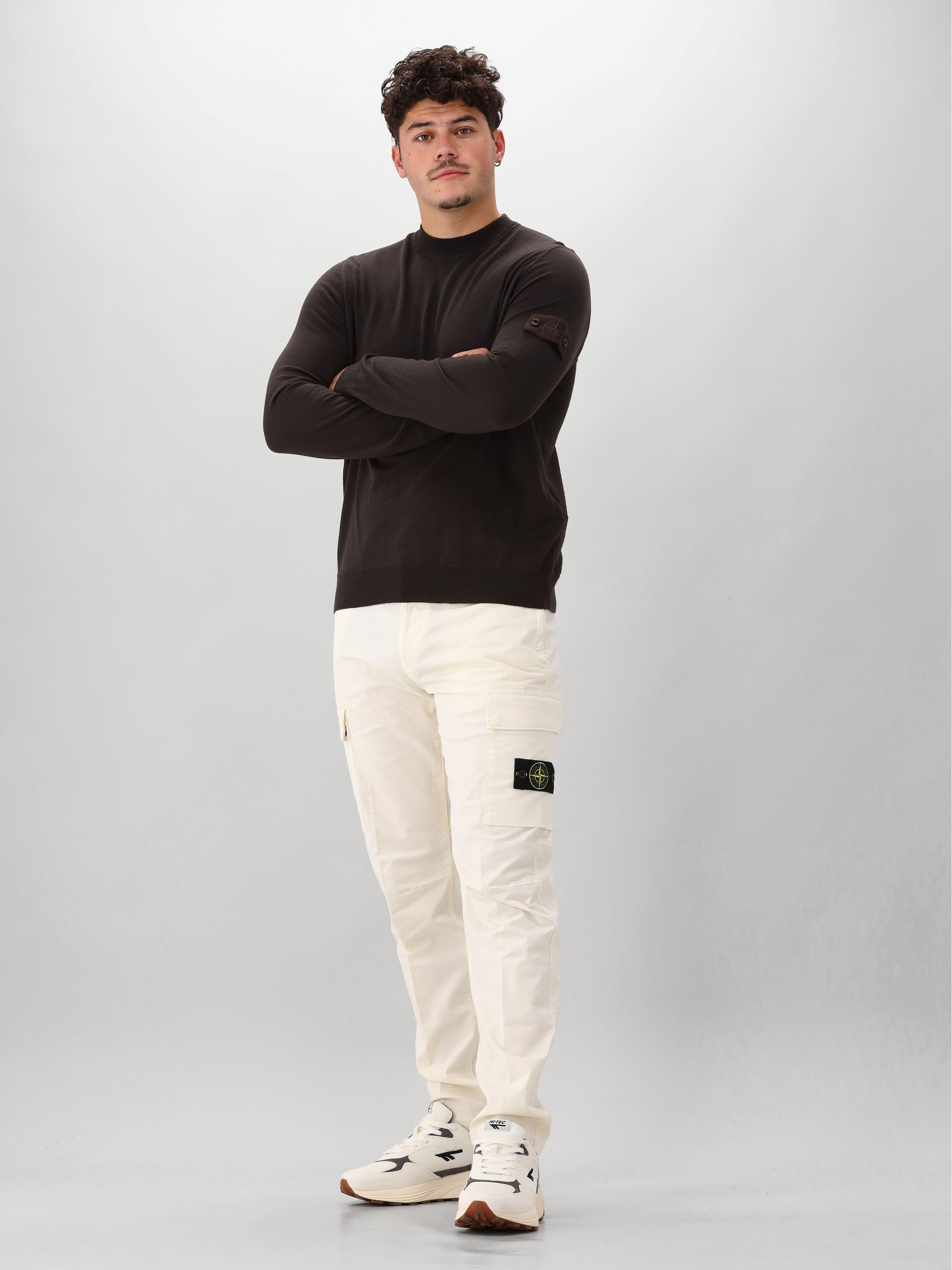 Stone Island Gebreide Trui Bruin Ghost