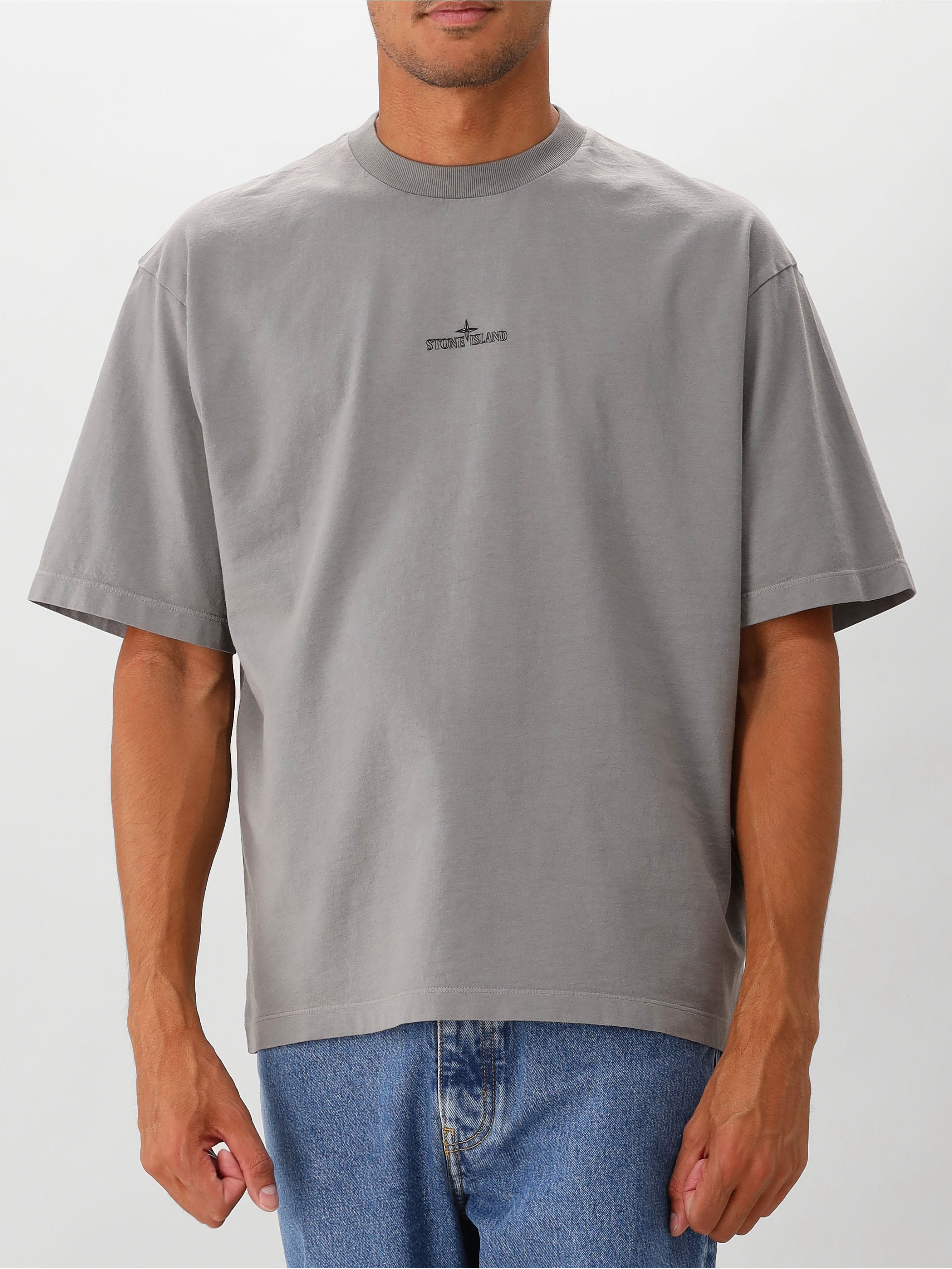 Stone Island T-shirt Grijs Backprint