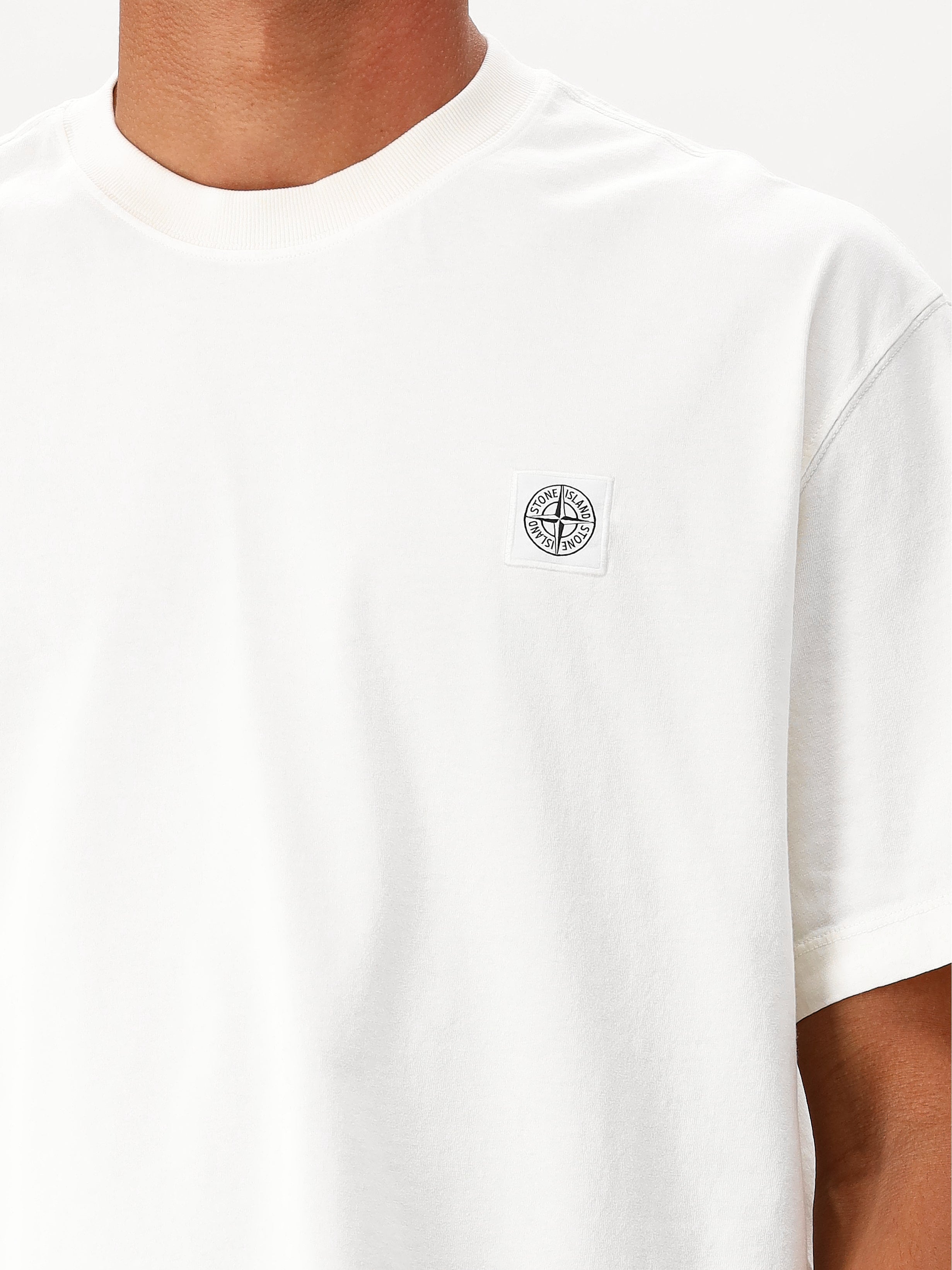 Stone Island T-shirt Wit Patch Logo
