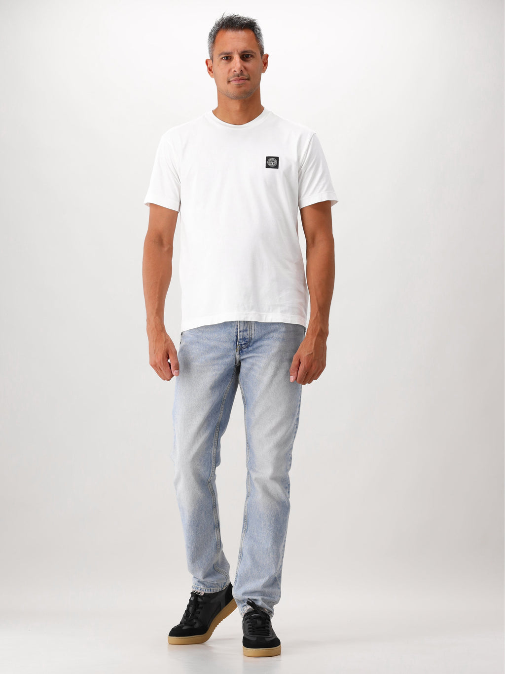 Stone Island T-shirt Wit Logo Patch