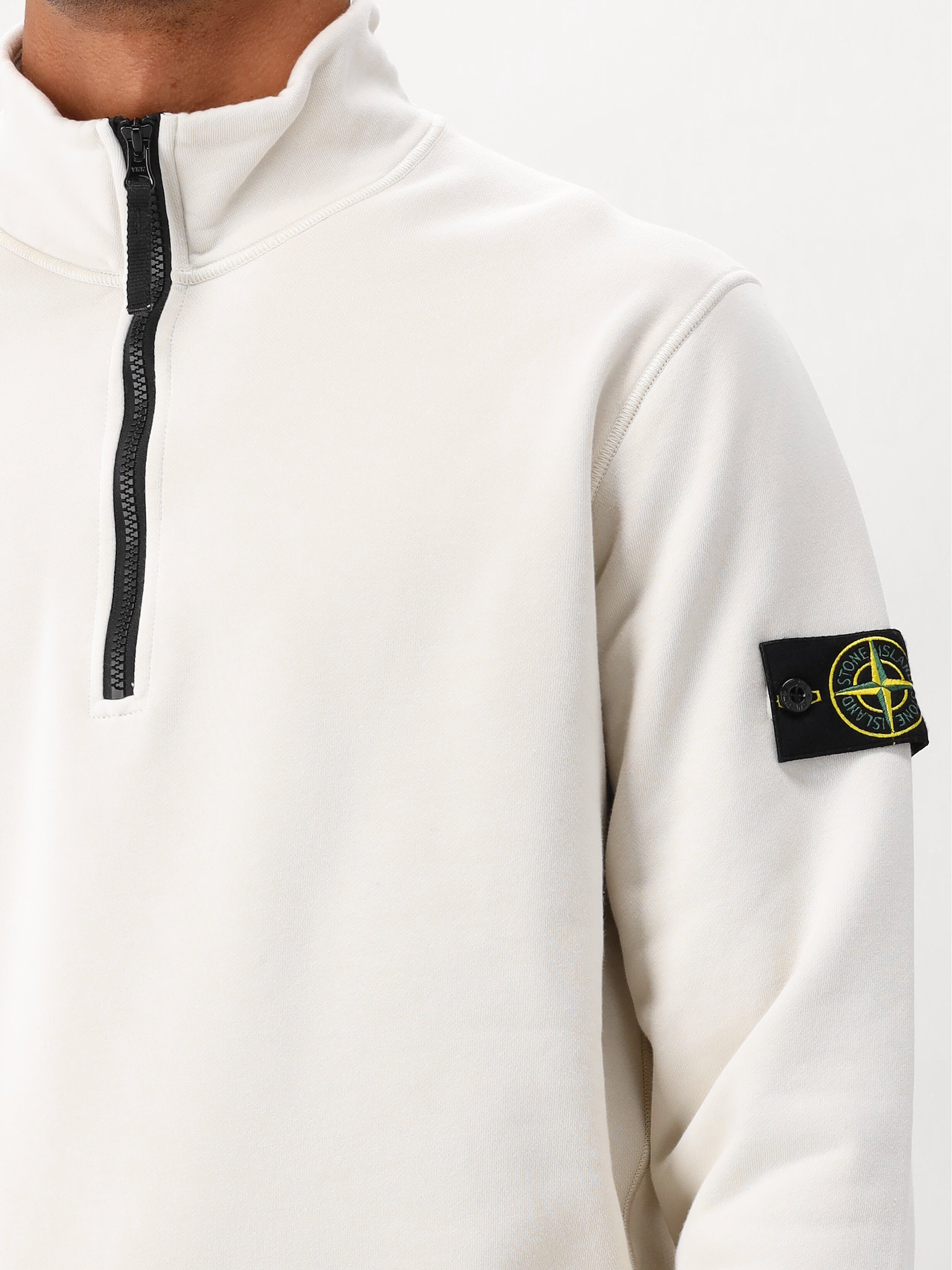 Stone Island Sweater Beige Half Zip