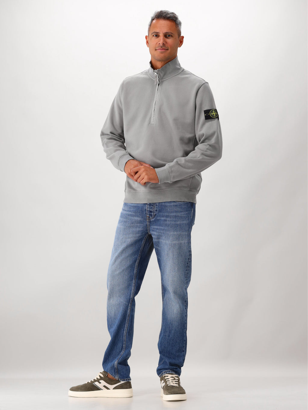Stone Island Half Zip Grijs