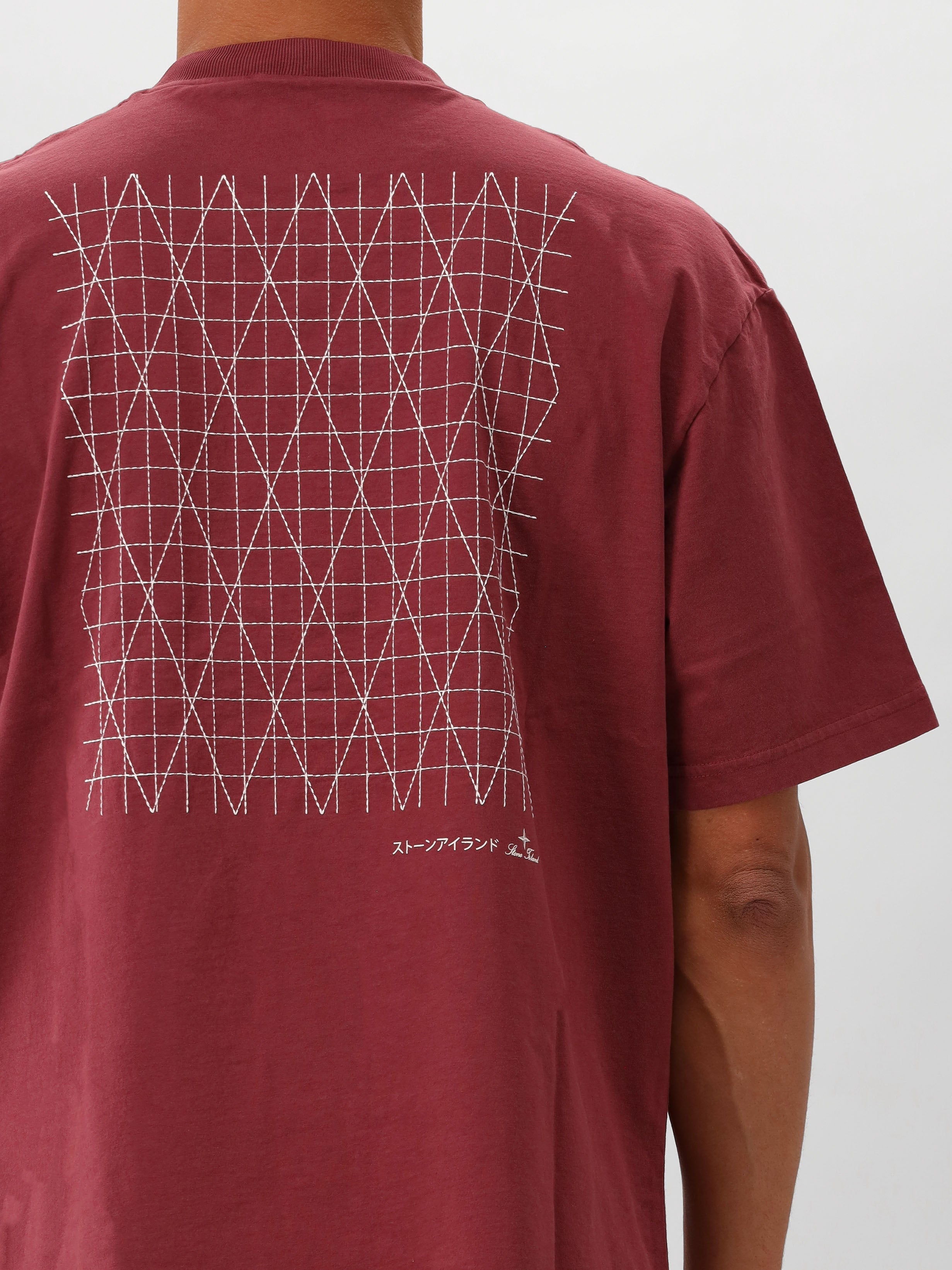 Stone Island T-shirt Bordeaux Rood