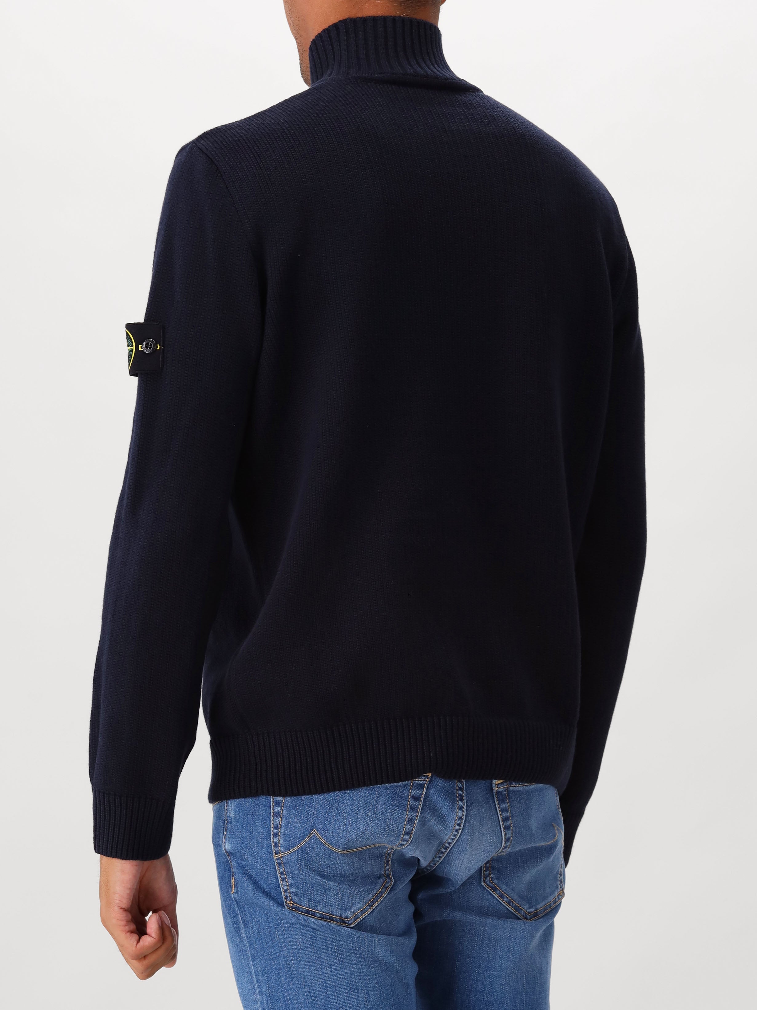 Stone Island Gebreide Trui Blauw