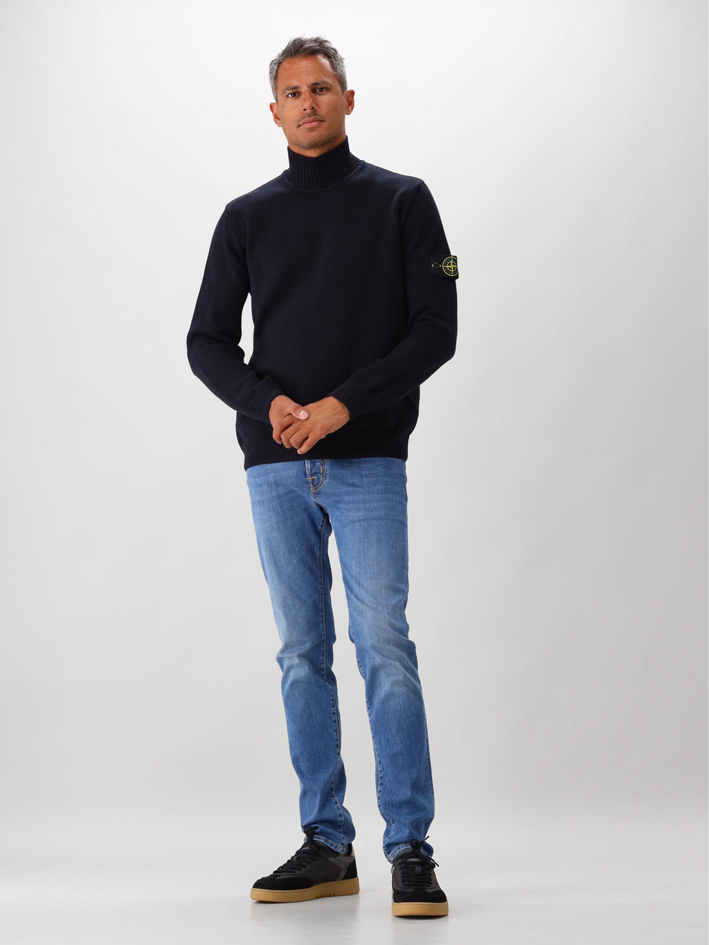 Stone Island Gebreide Trui Blauw