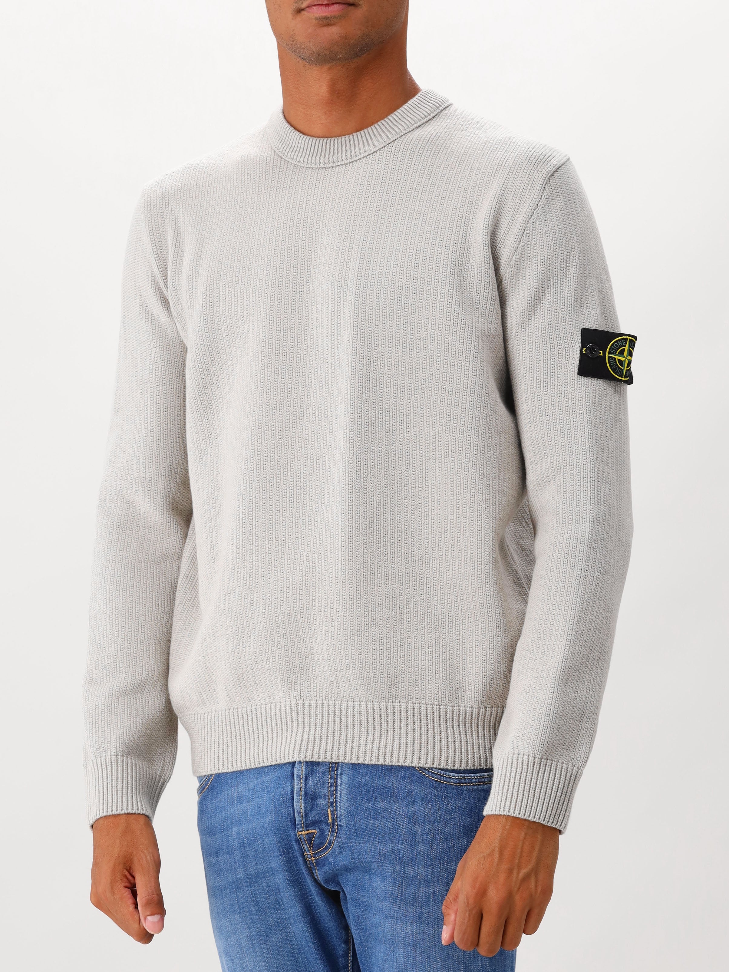 Stone Island Gebreide Trui Grijs